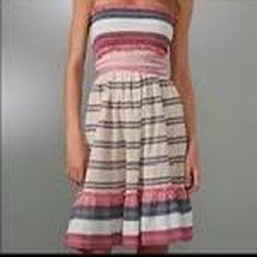 2011 Juicy Couture Pink and Cream Striped Dress